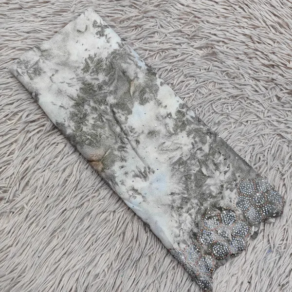 Premium Shimmer Chiffon Hijab with Siroski Stone Work | HJ14